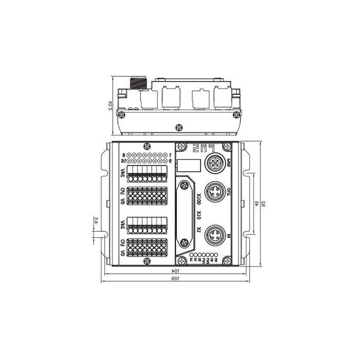 CC-Link协议、IP20、16DI/DO 自适应配置、NPN、端子式、远程模块、009D11